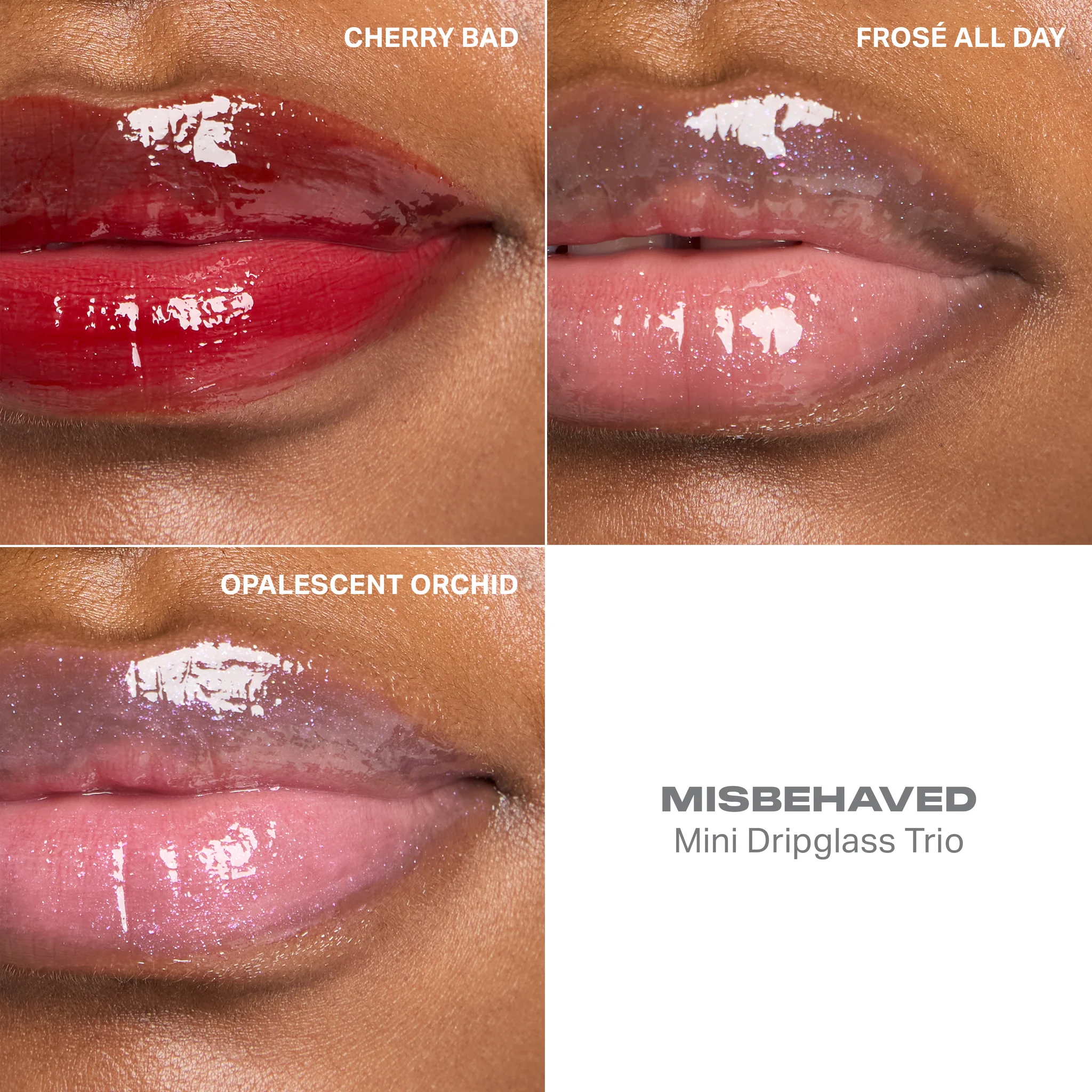 MORPHE MISBEHAVED MINI DRIPGLASS LIP GLOSS TRIO