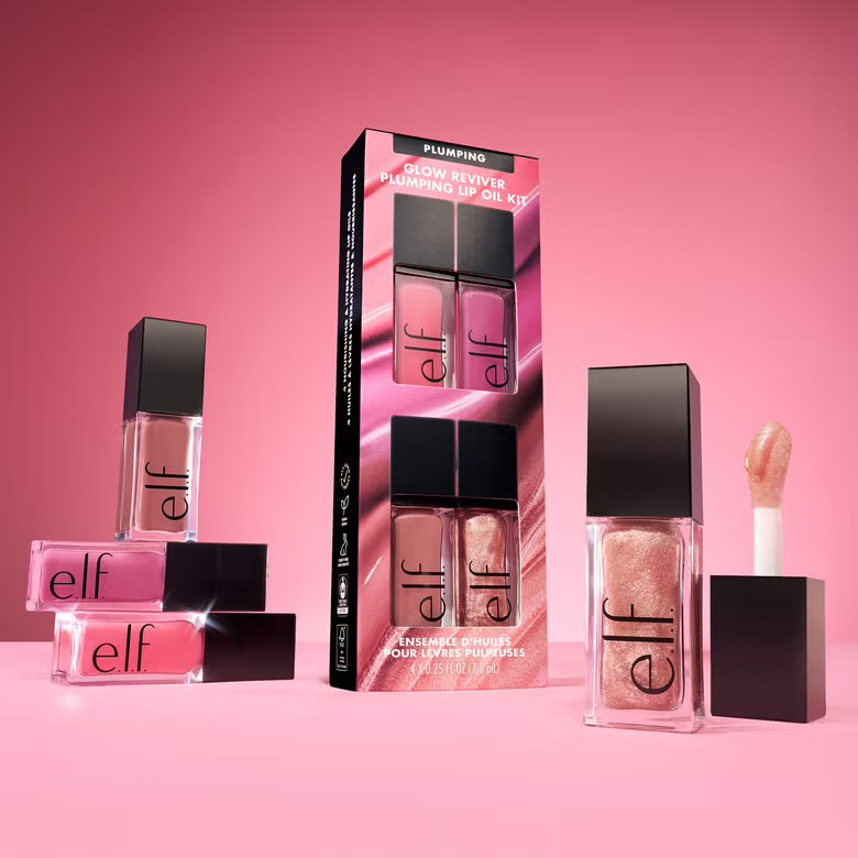 ELF GLOW REVIVER PLUMPLING LIP OIL KIT