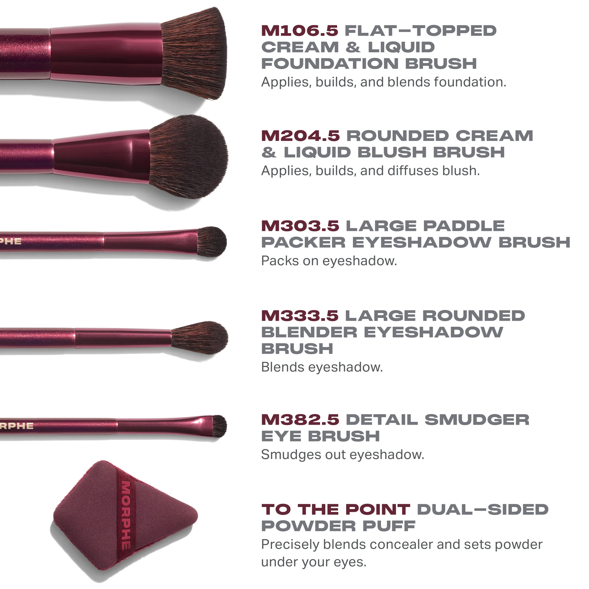 MORPHE REBELLIOUS 6-PIECE BRUSH & TOOL SET