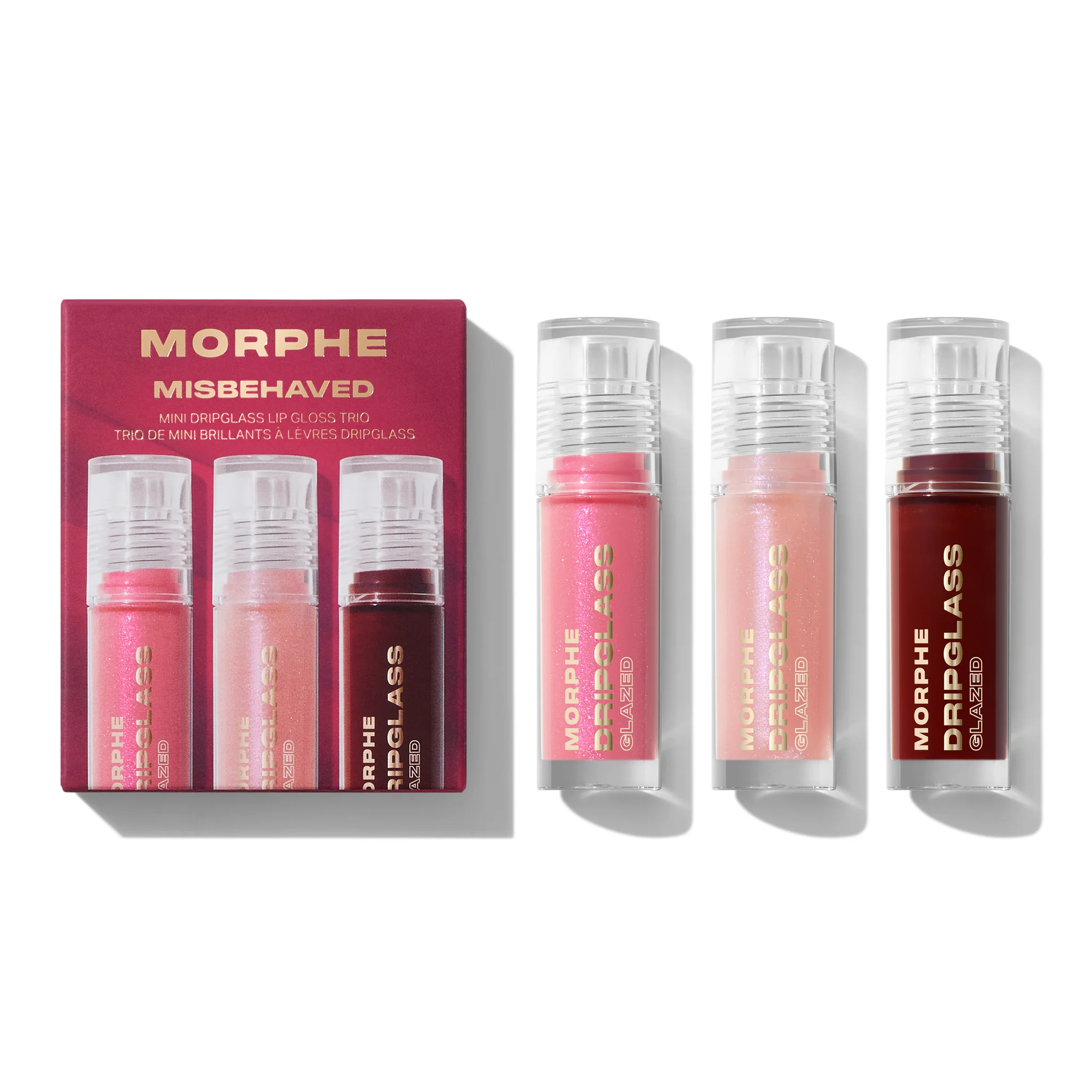 MORPHE MISBEHAVED MINI DRIPGLASS LIP GLOSS TRIO