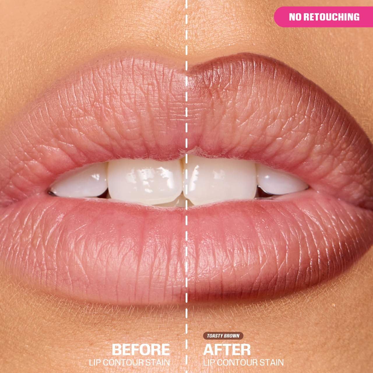 HUDA BEAUTY LIP CONTOUR STAIN TOASTY BROWN 