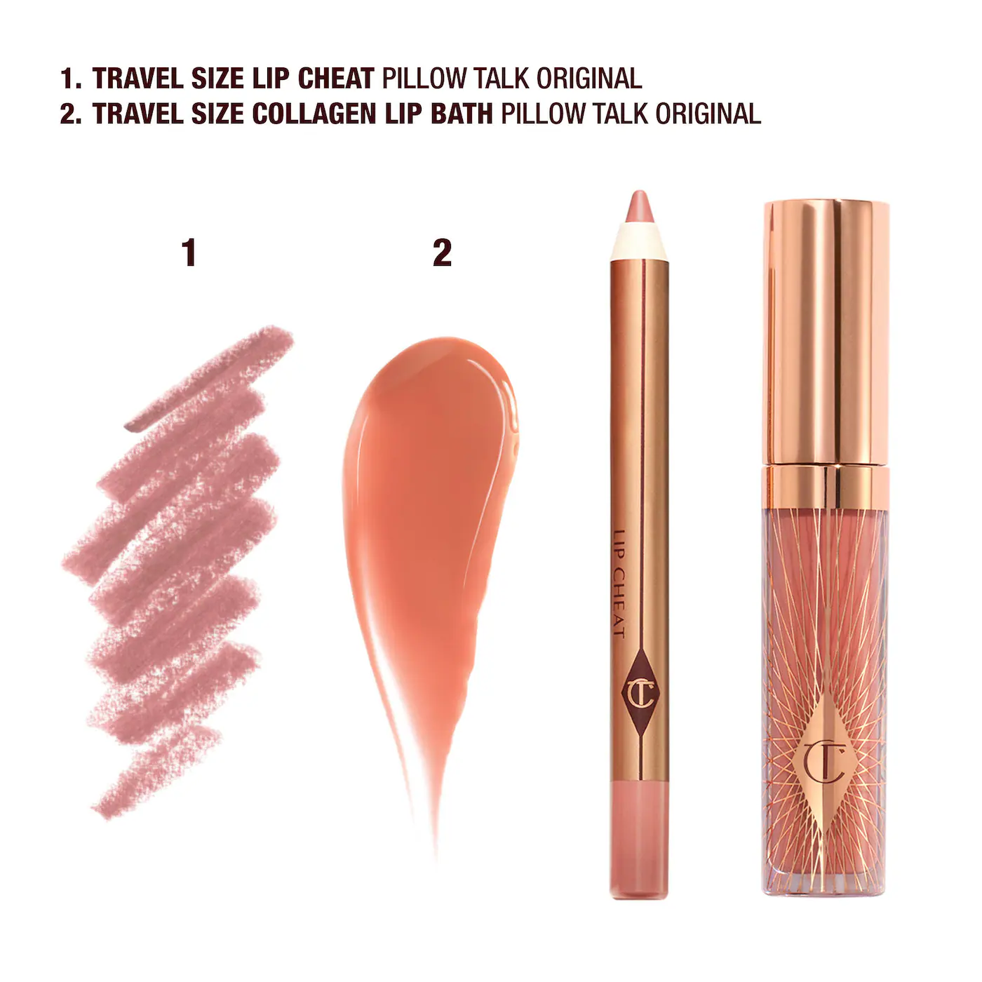 CHARLOTTE TILBURY MINI PILLOW TALK GLOSSY LIP DUOS