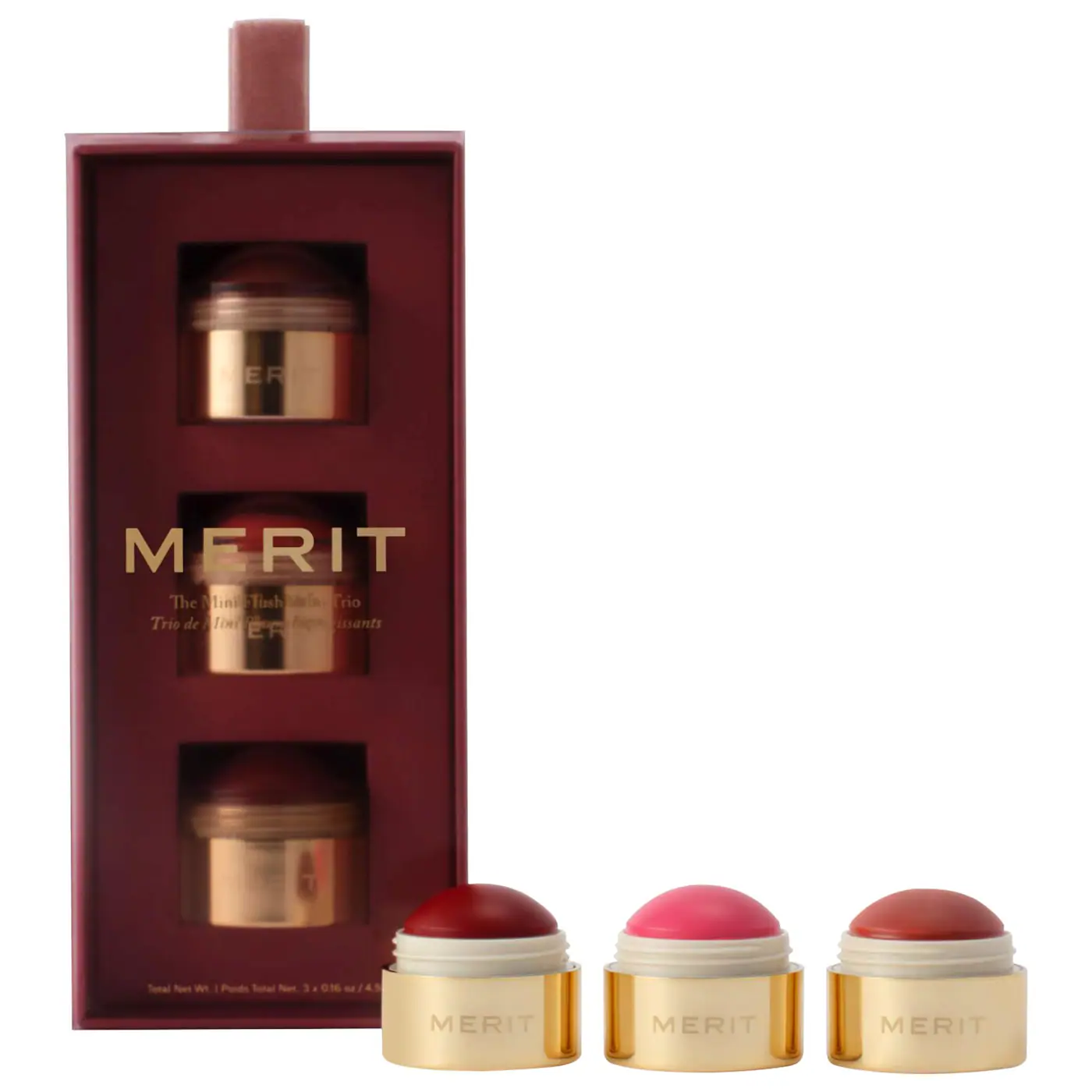 MERIT THE MINI FLUSH BLUSH BALM TRÍO