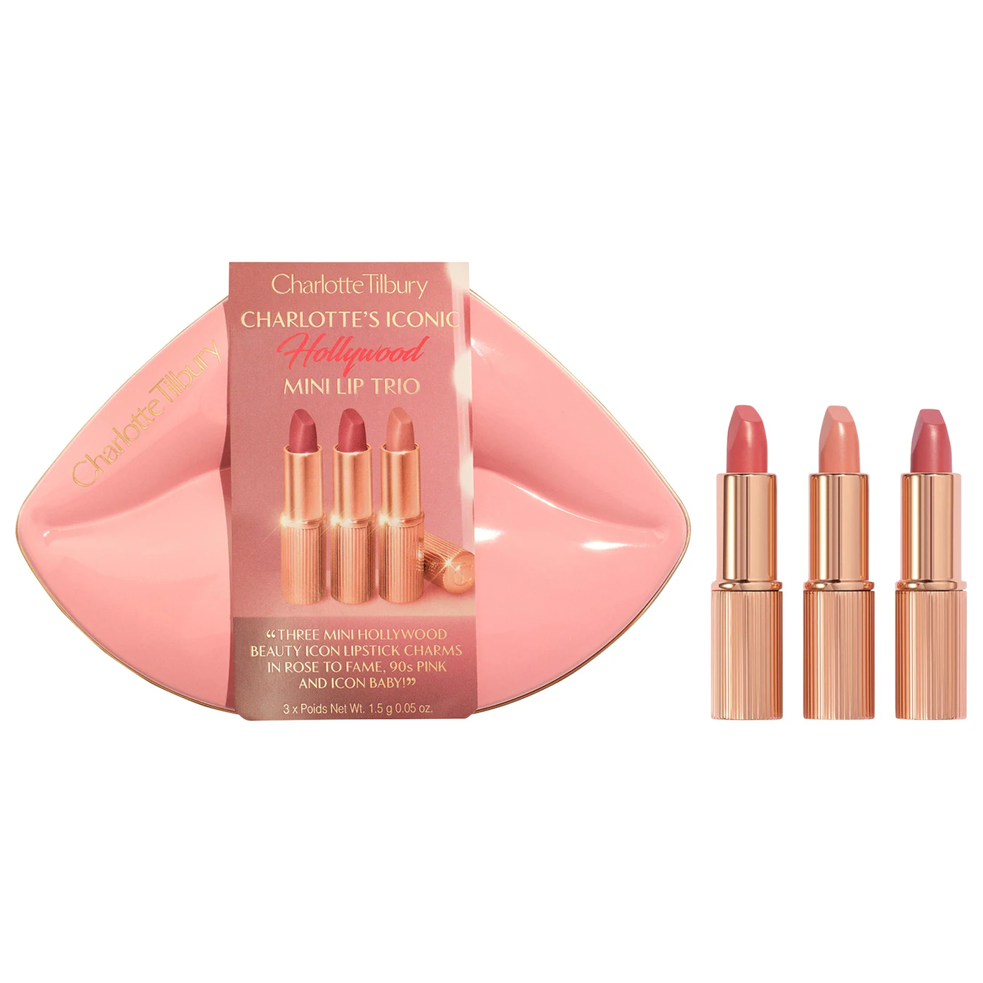 CHARLOTTE TILBURY MINI ICONIC HOLLYWOOD LIPSTICK TRÍO GIFT SET 