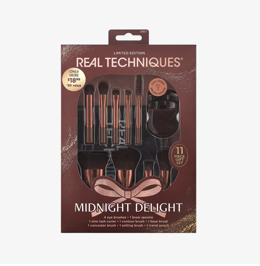 REAL TECHNIQUES MIDNIGHT DELIGHT TRAVEL GIFT SET