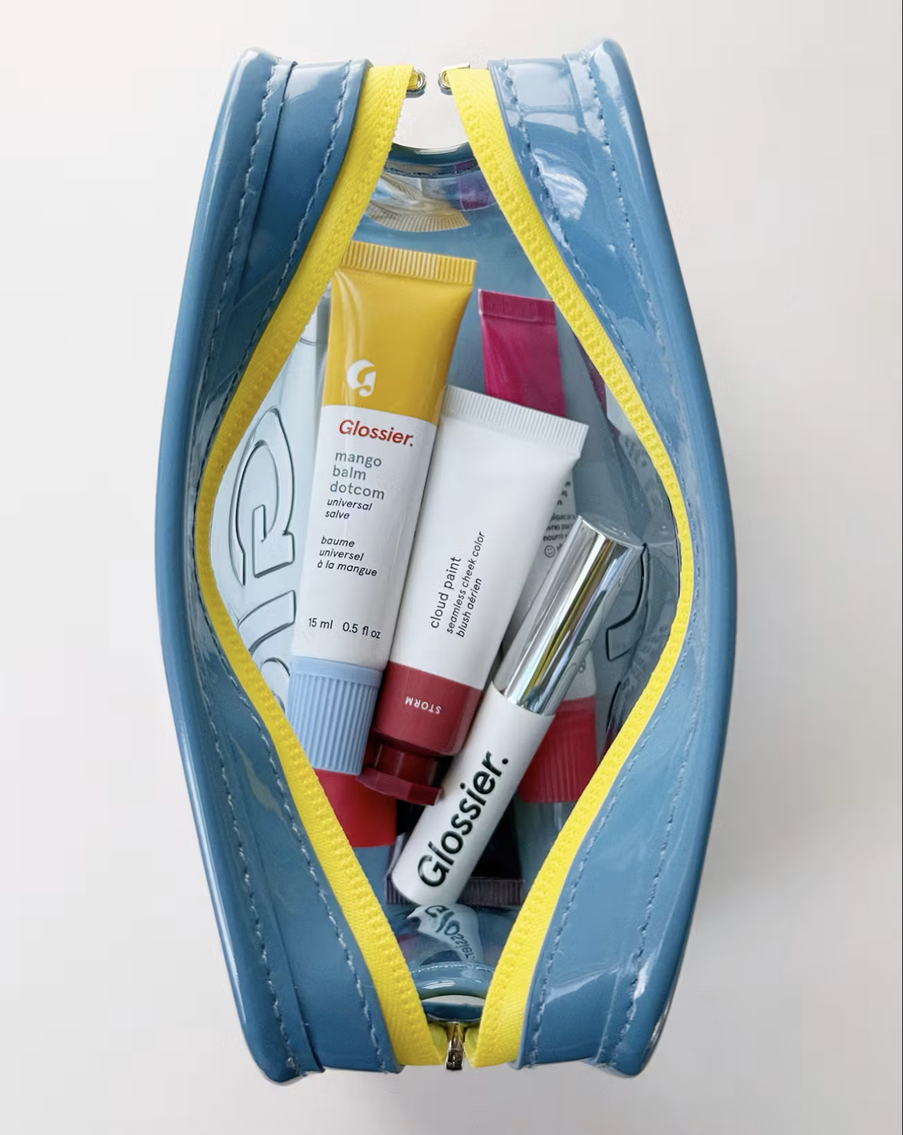 GLOSSIER MINI CLEAR BEAUTY BAG - LIMITED EDITION