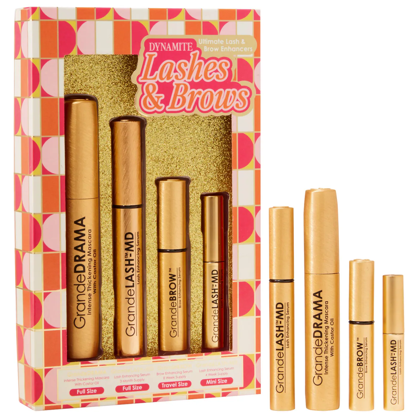 GRANDE COSMETICS DYNAMITE LASHES & BROWS HOLIDAY GIFT SET 