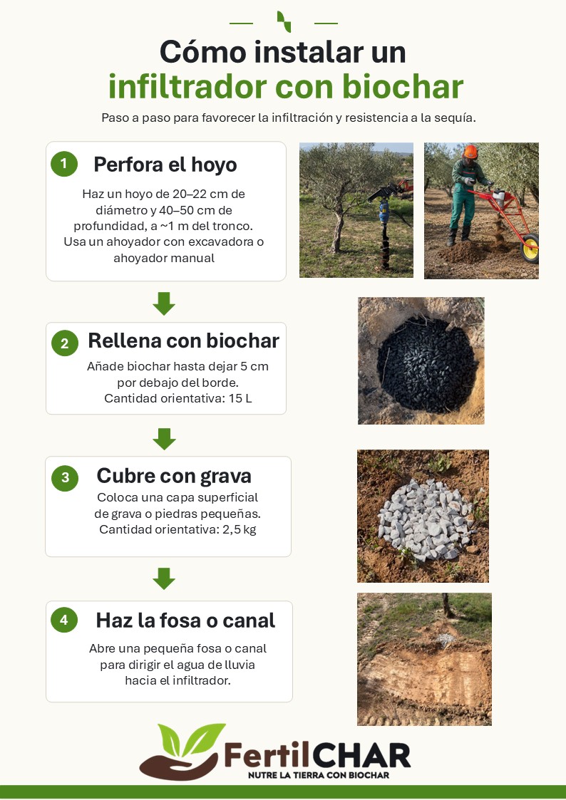 BIOCHAR FertilCHAR PARA INFILTRADORES 30L (2 infiltradores)