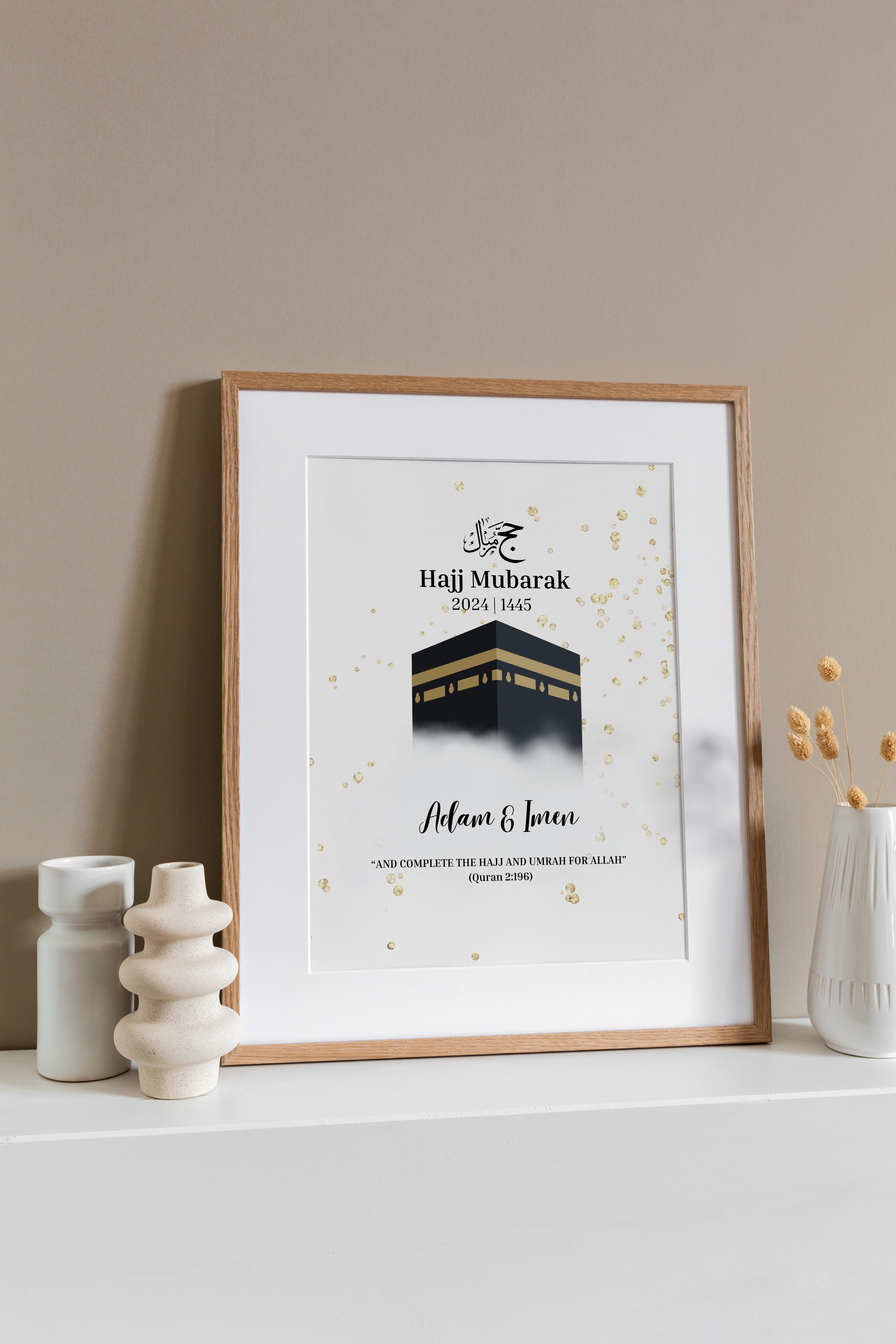 Personalised Hajj Mubarak Print 