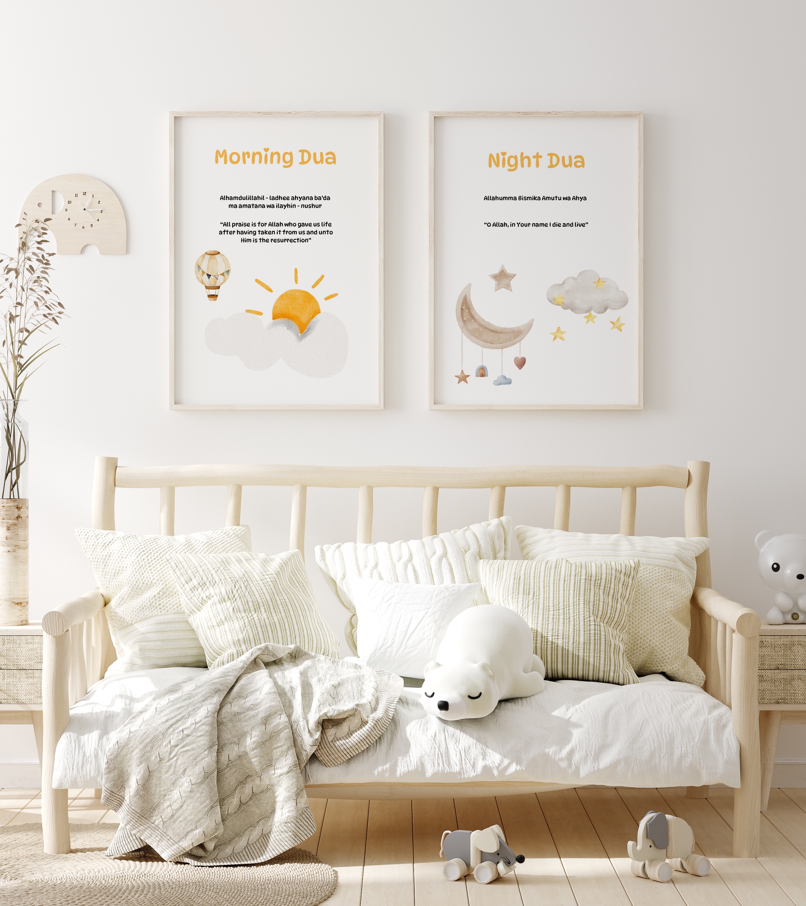 Set of 2 Prints - Morning & Night Dua
