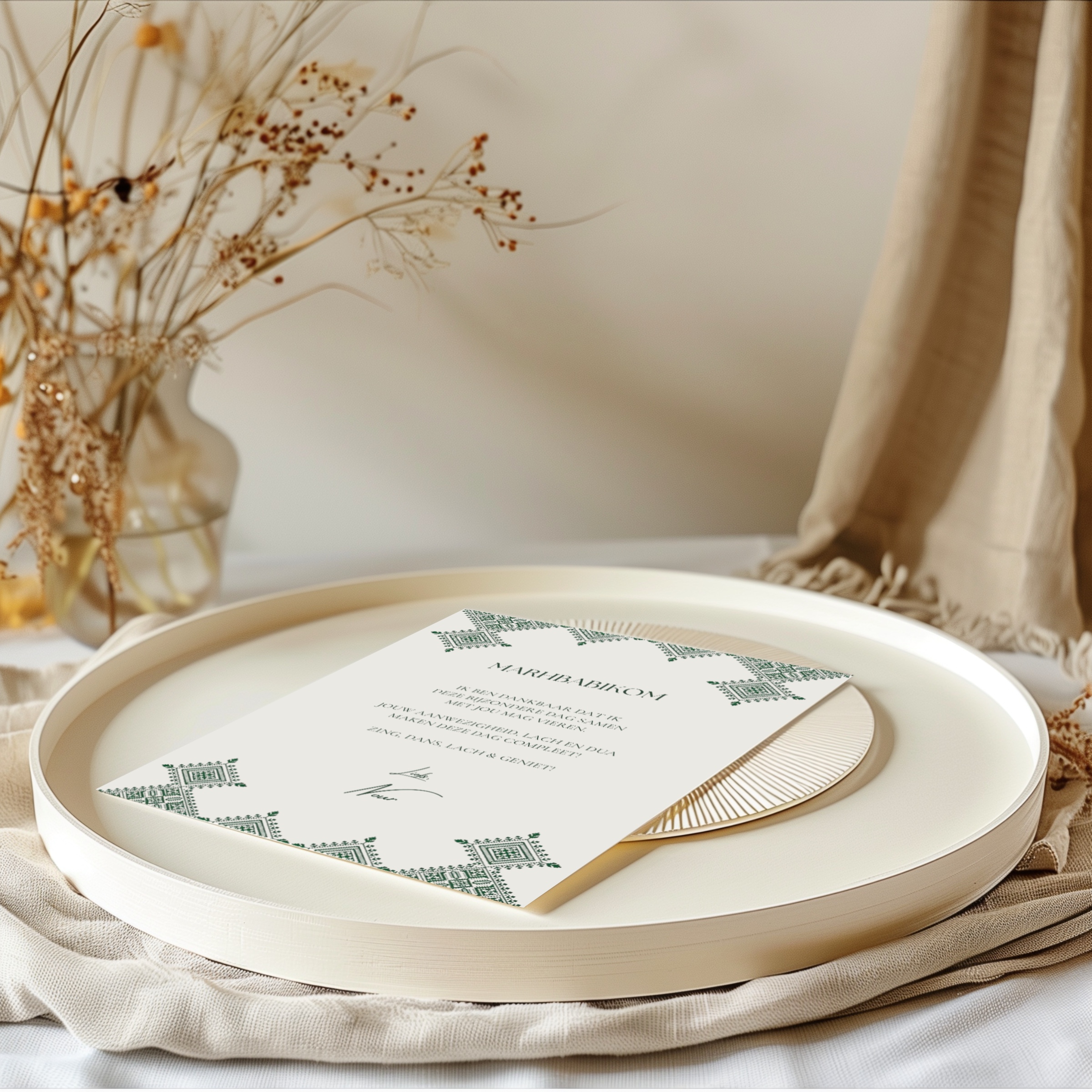 Henna Welcome Card – available in English, Dutch, German & French 