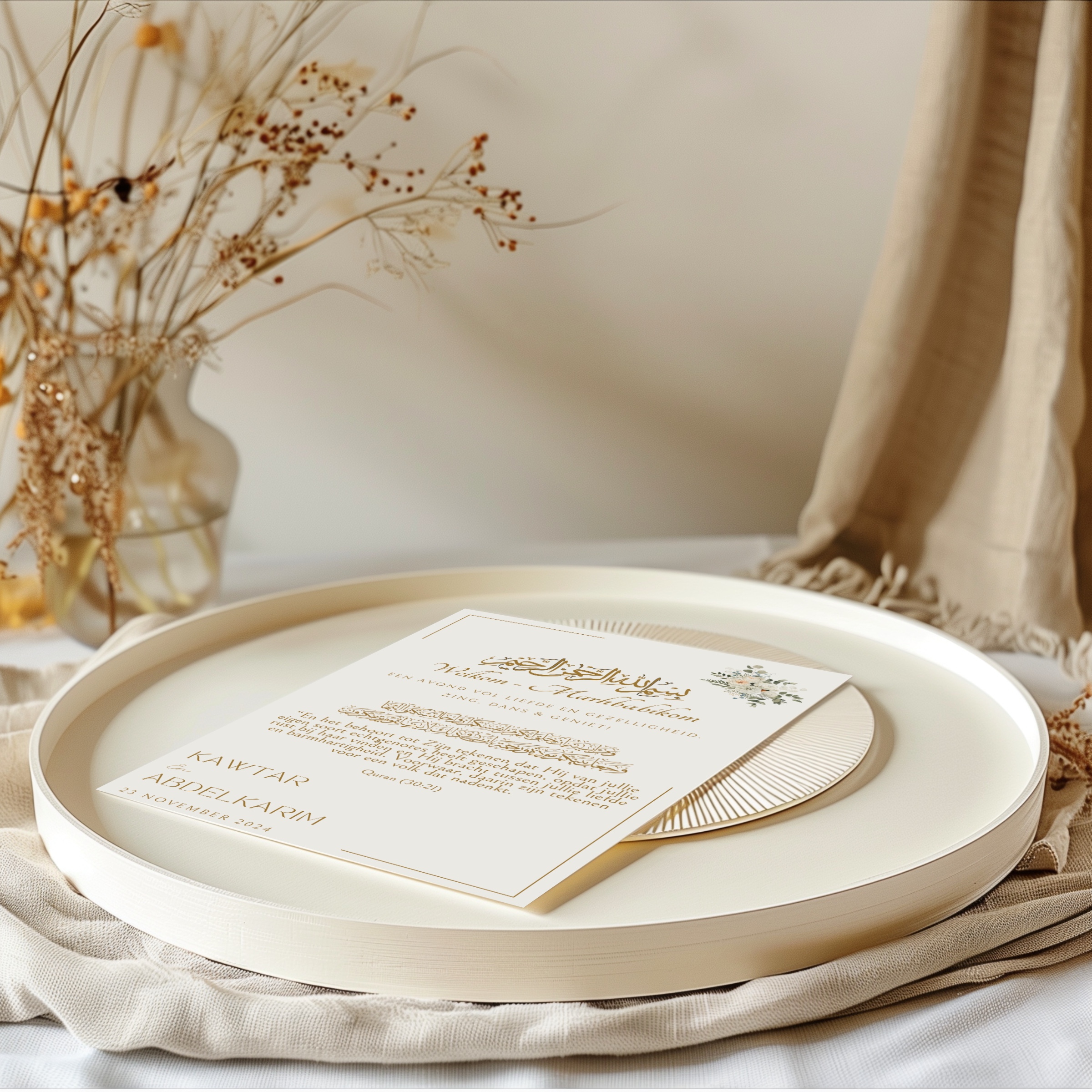 Wedding Welcome Card – available in English, Dutch, German & French 