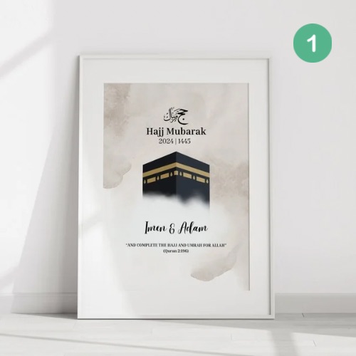 Hajj Mubarak Card – 5 Unique designs available