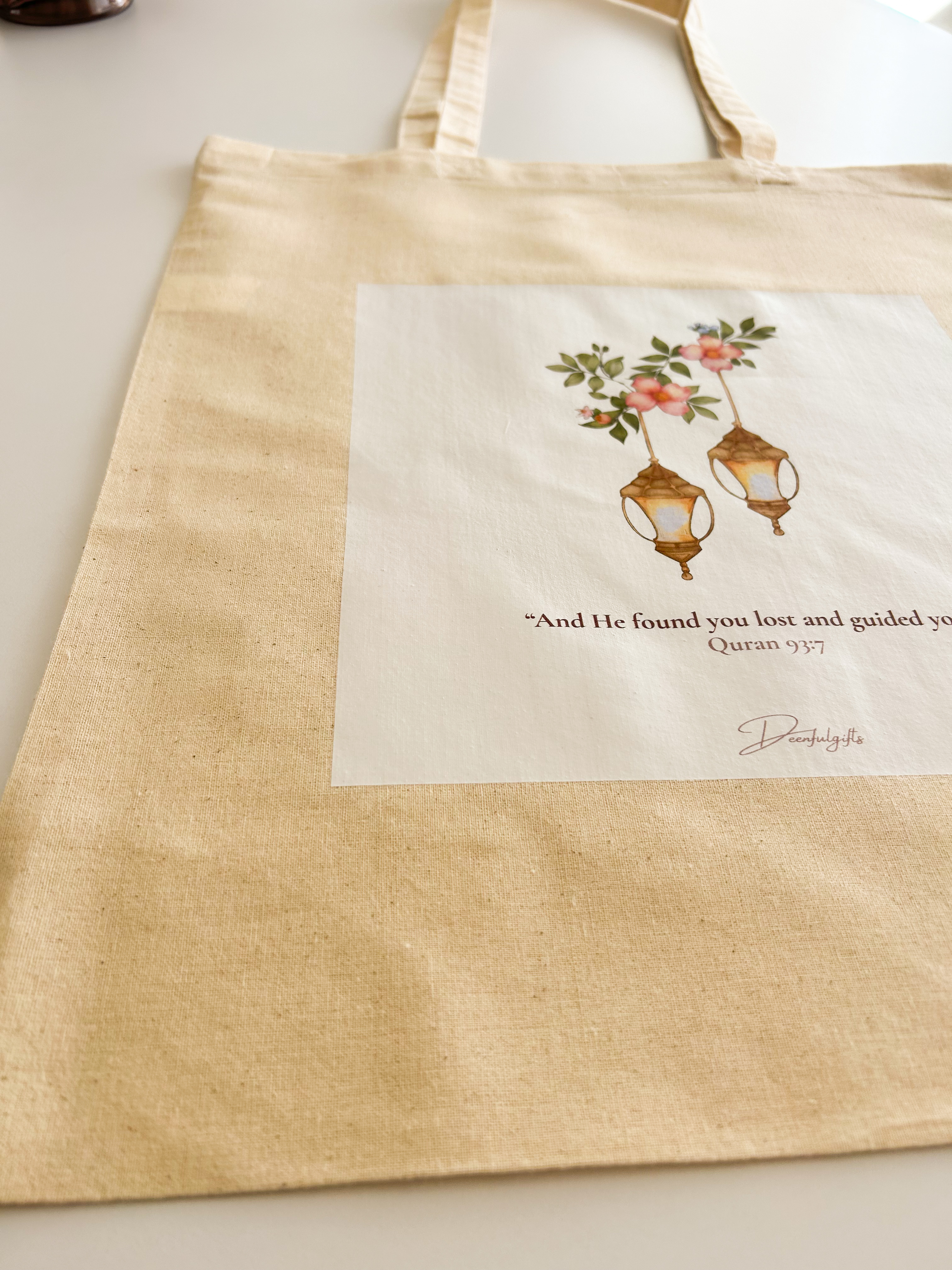 Bundle of 2 Islamic Tote Bags – 100% Cotton, Quran Verse design, Reusable Eco-Friendly Shopper