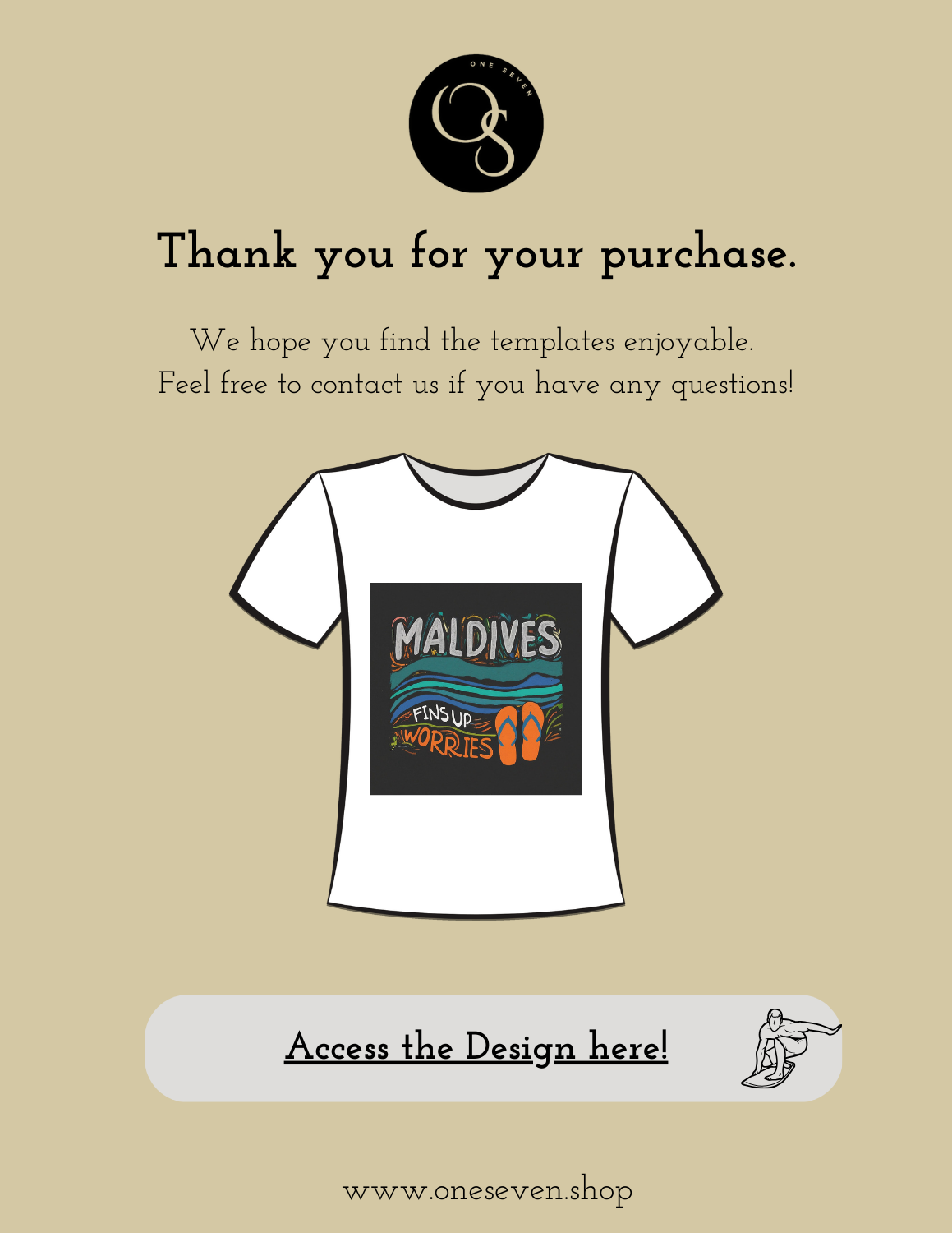 Maldives theme t-shirt