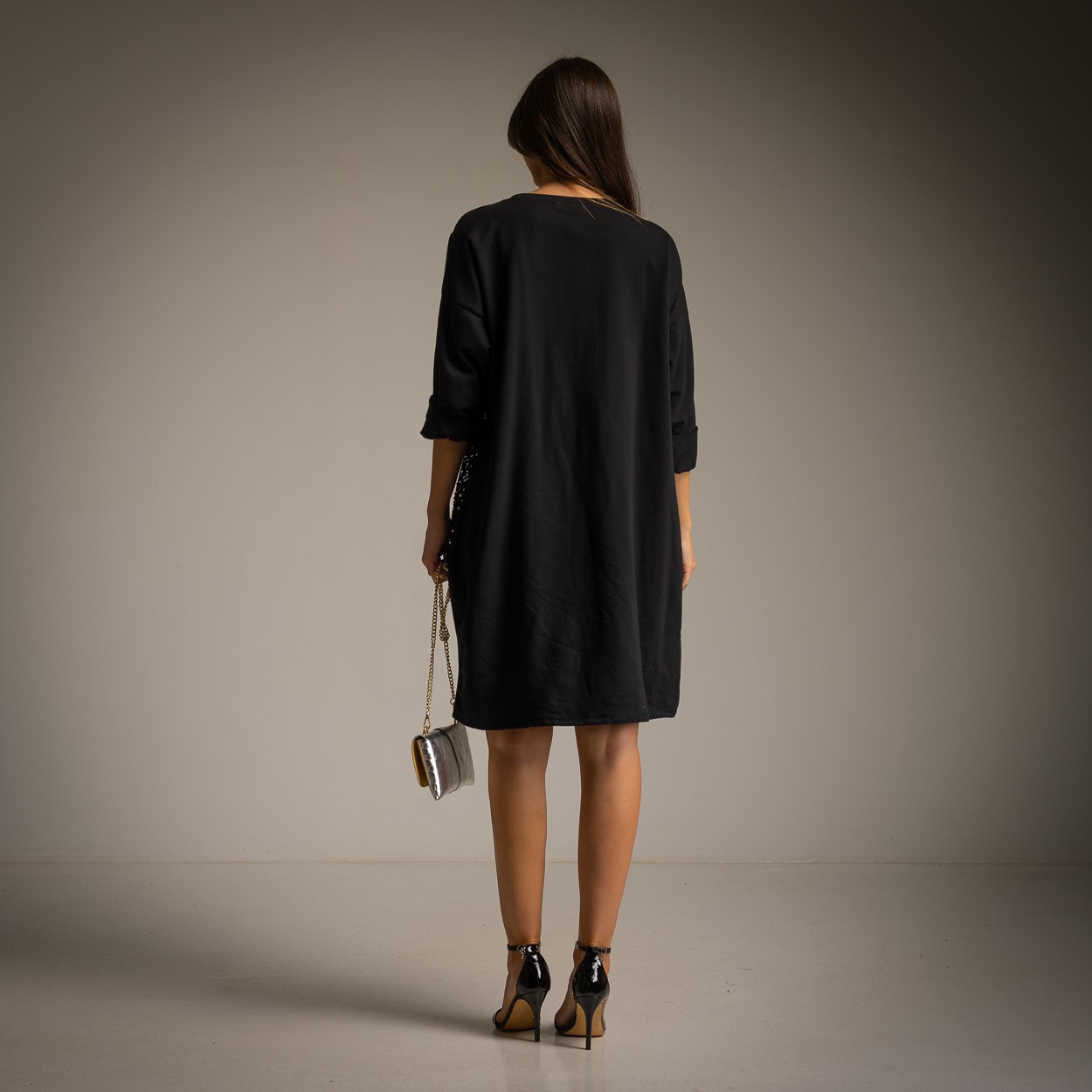 Robe Noire Strass