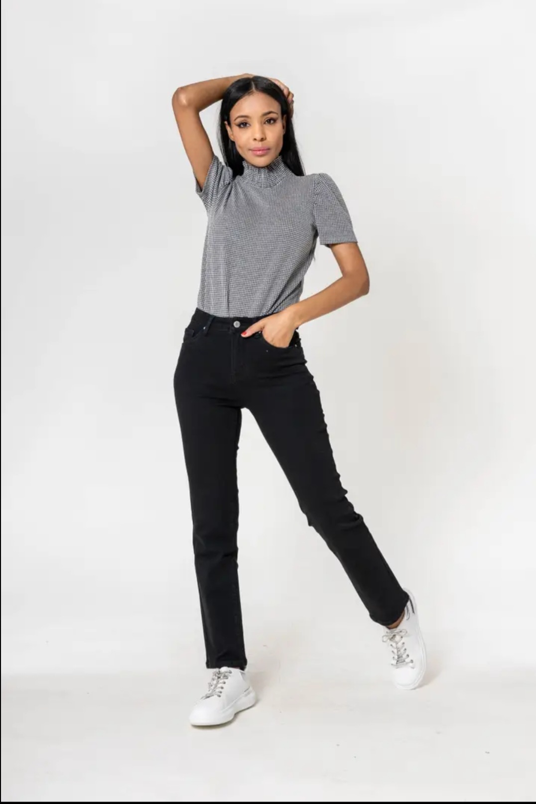 Pantalon noir jean straight