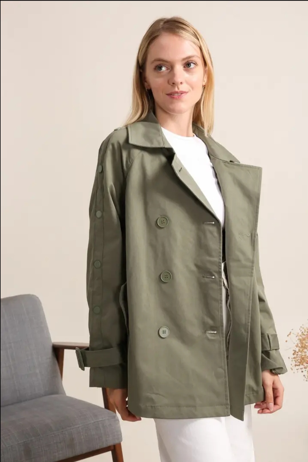 Le trench-coat mi-long 