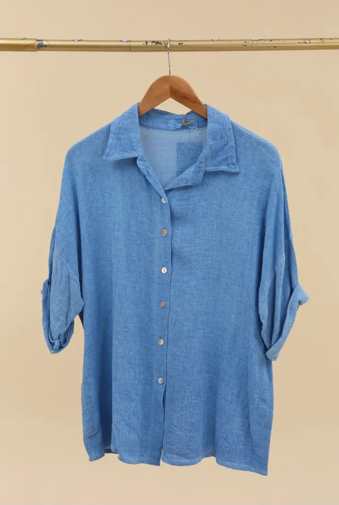 La chemise en 50% lin, 50% coton