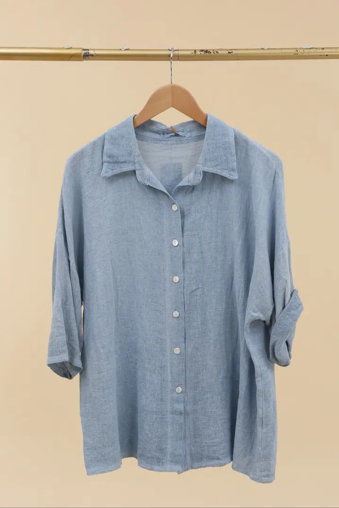 La chemise en 50% lin, 50% coton