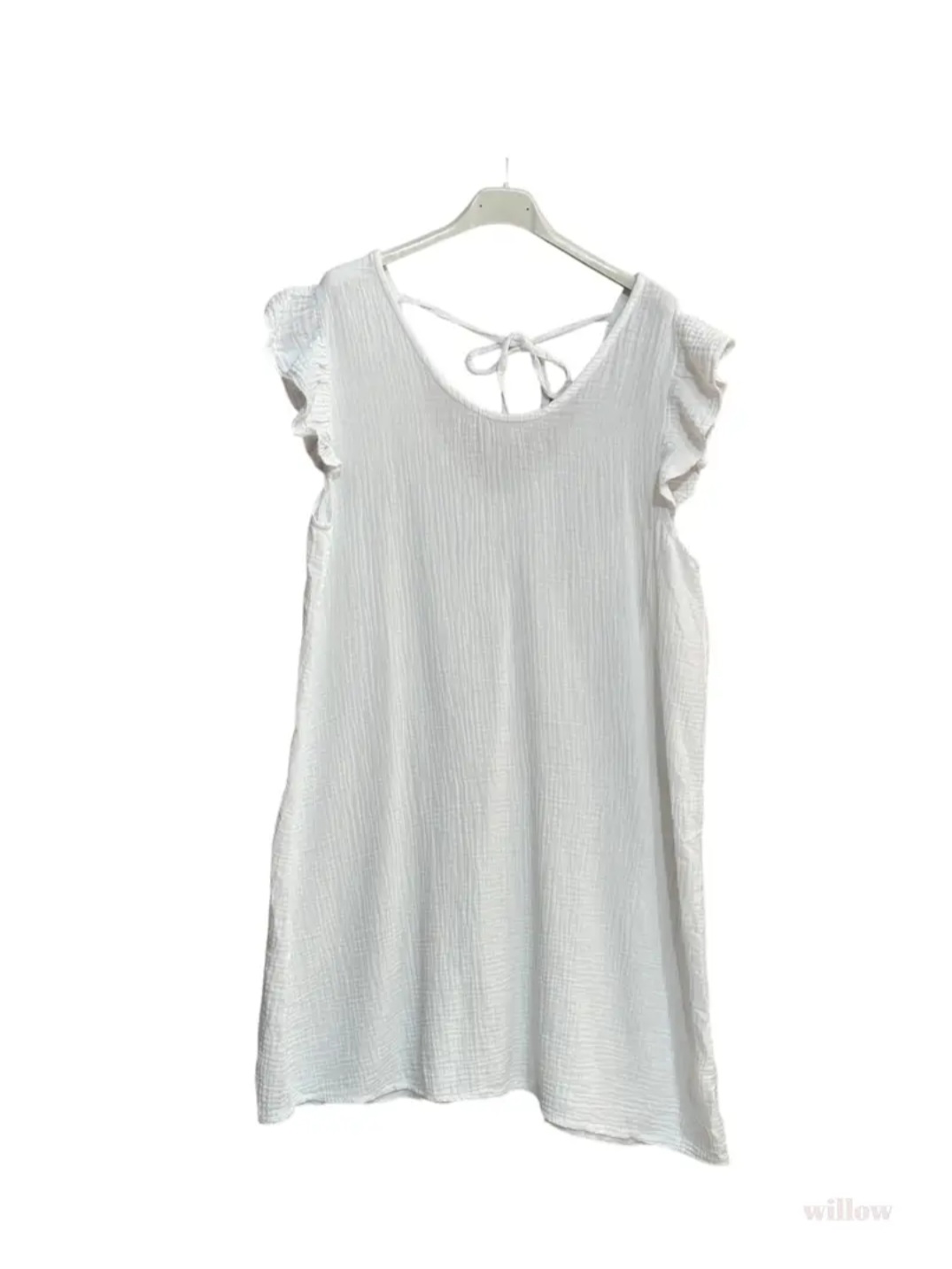 Robe en gaze de coton mi-longue 
