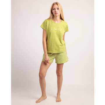 Le pyjama à manches courtes Vichy