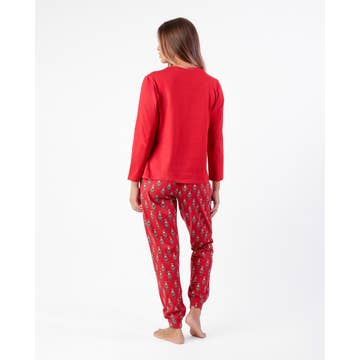 Le pyjama manches longues rouge