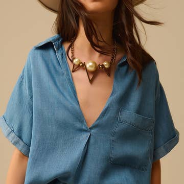 La chemise en Tencel bleu