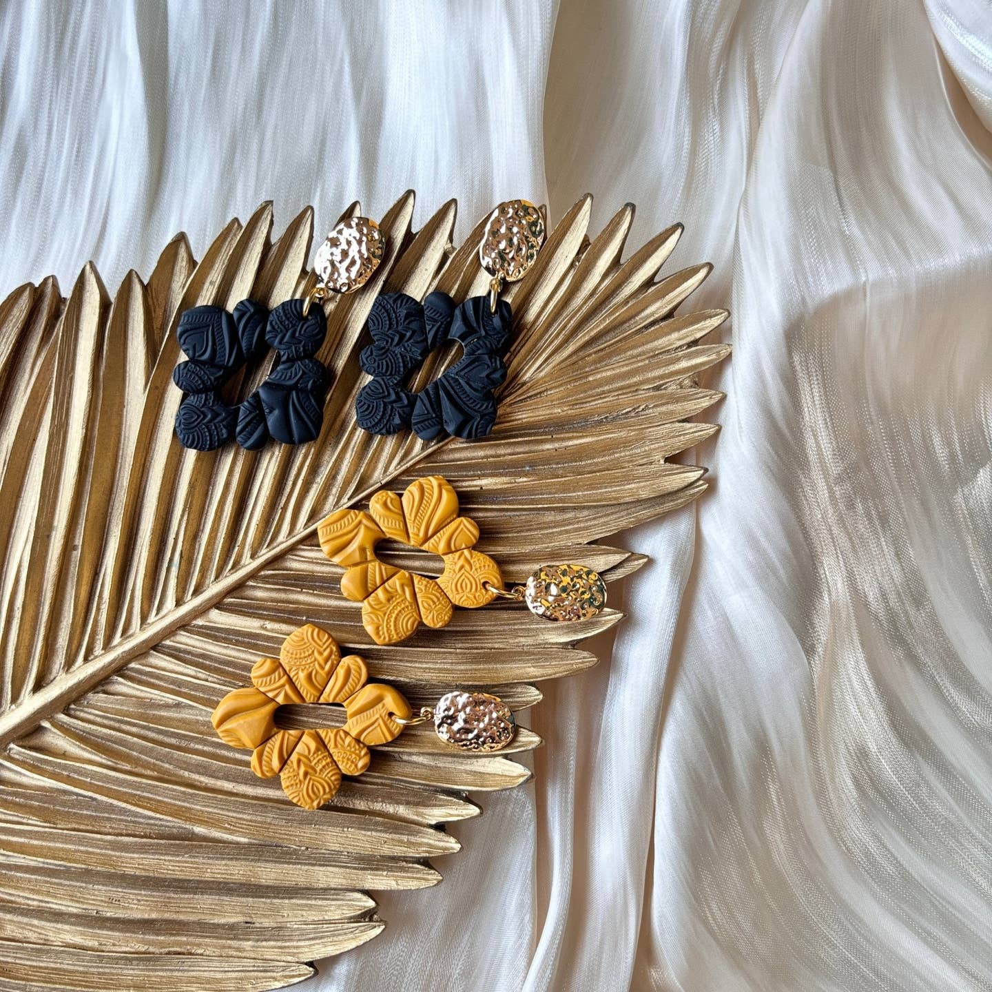 Boucles d'oreilles en argile polymère