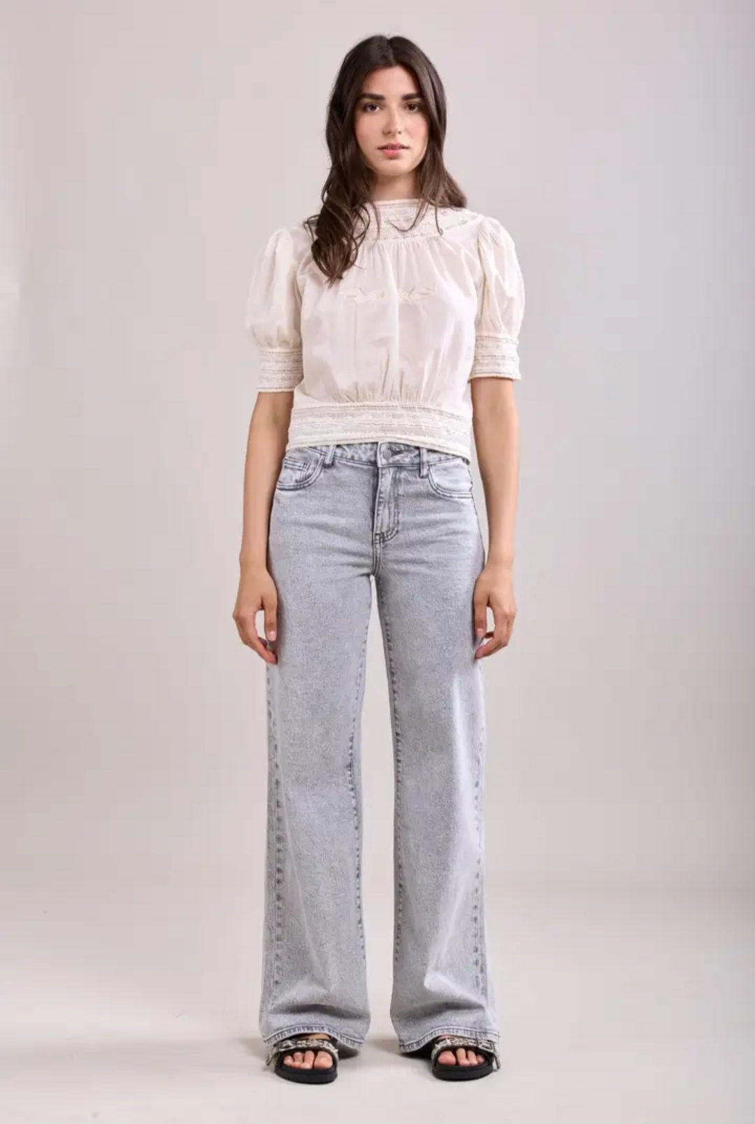 Jean large femme