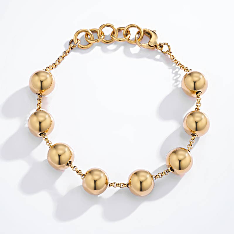 Bracelet à boules en acier