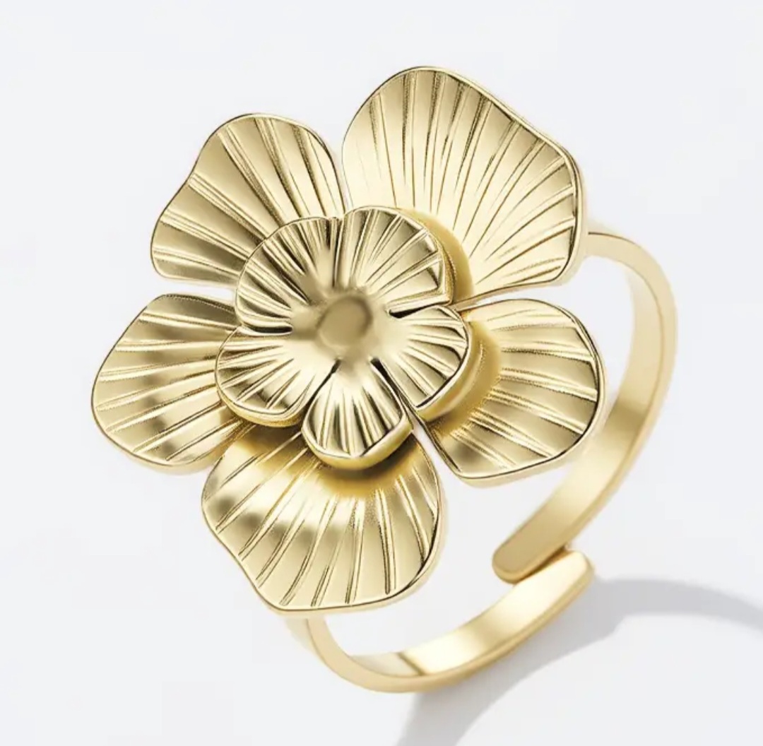 Bague Fleur Dorée