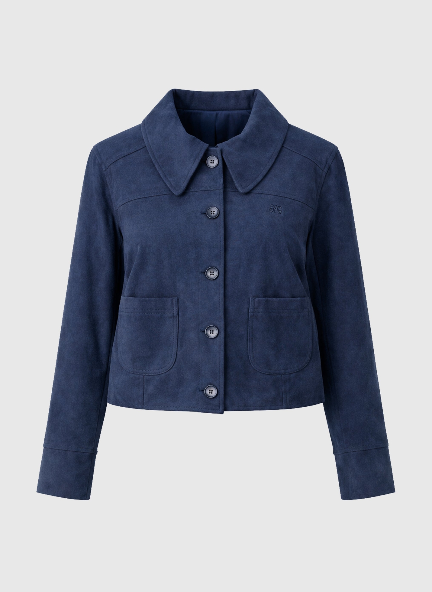 Veste en daim bleu