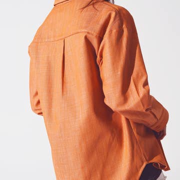 La veste chemise tendance orange