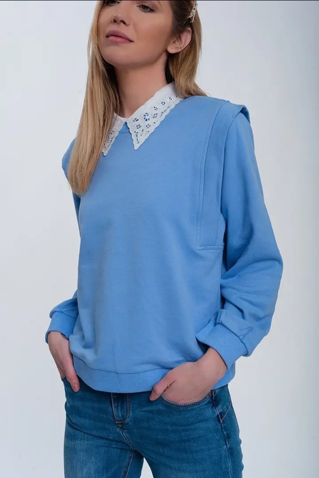 Sweat-shirt bleu 