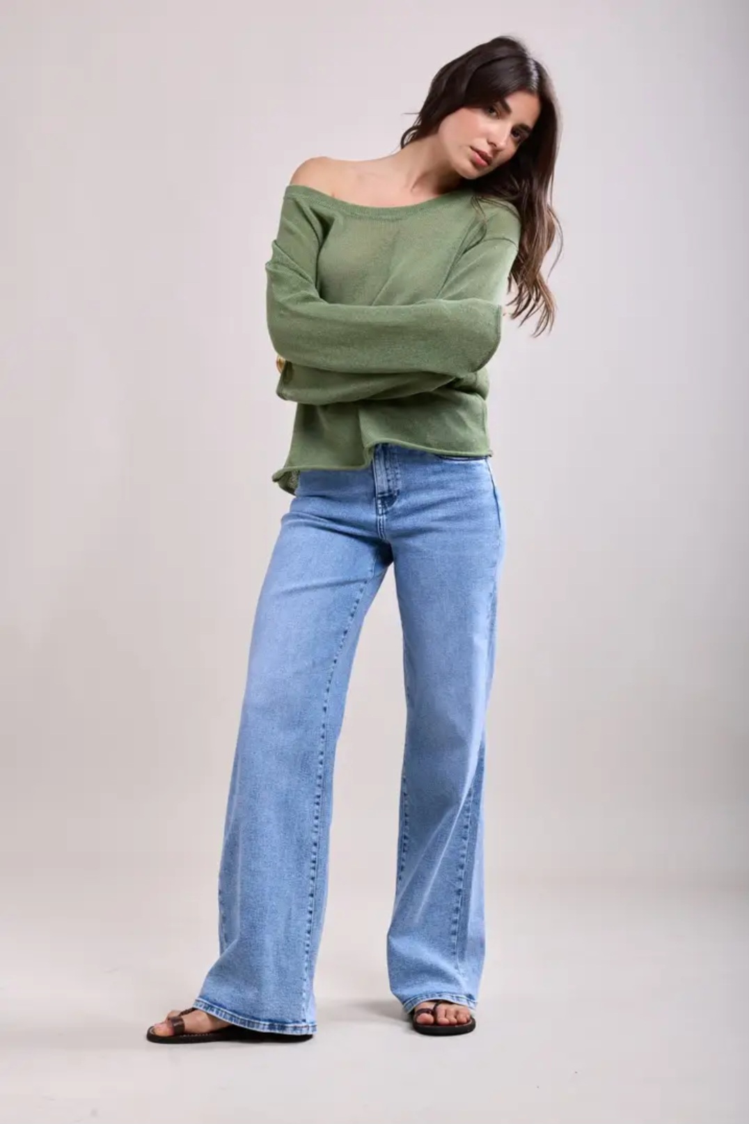 Jean large femme