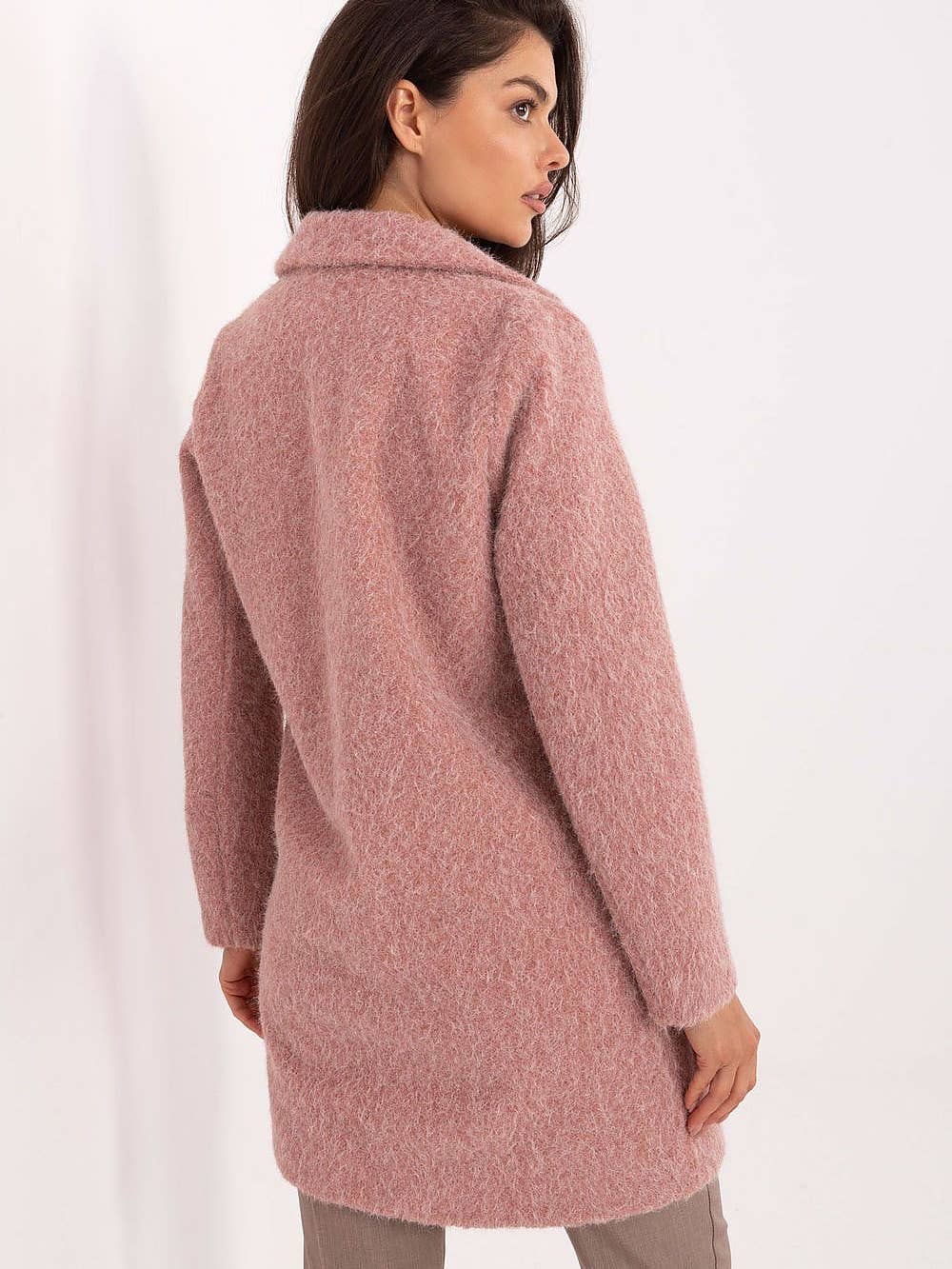 Manteau en mailles effet boucles
