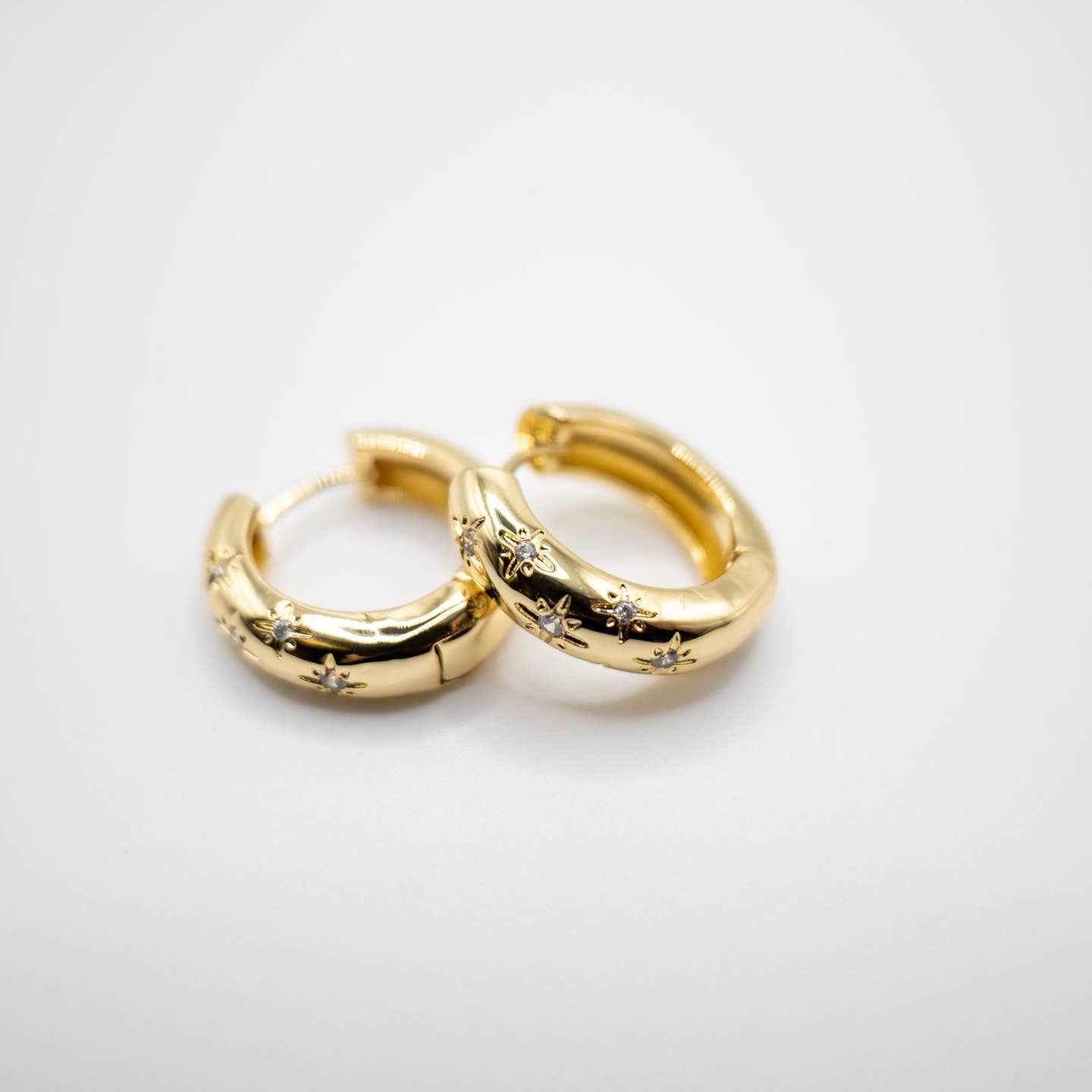 Boucles d'oreilles créoles dorées