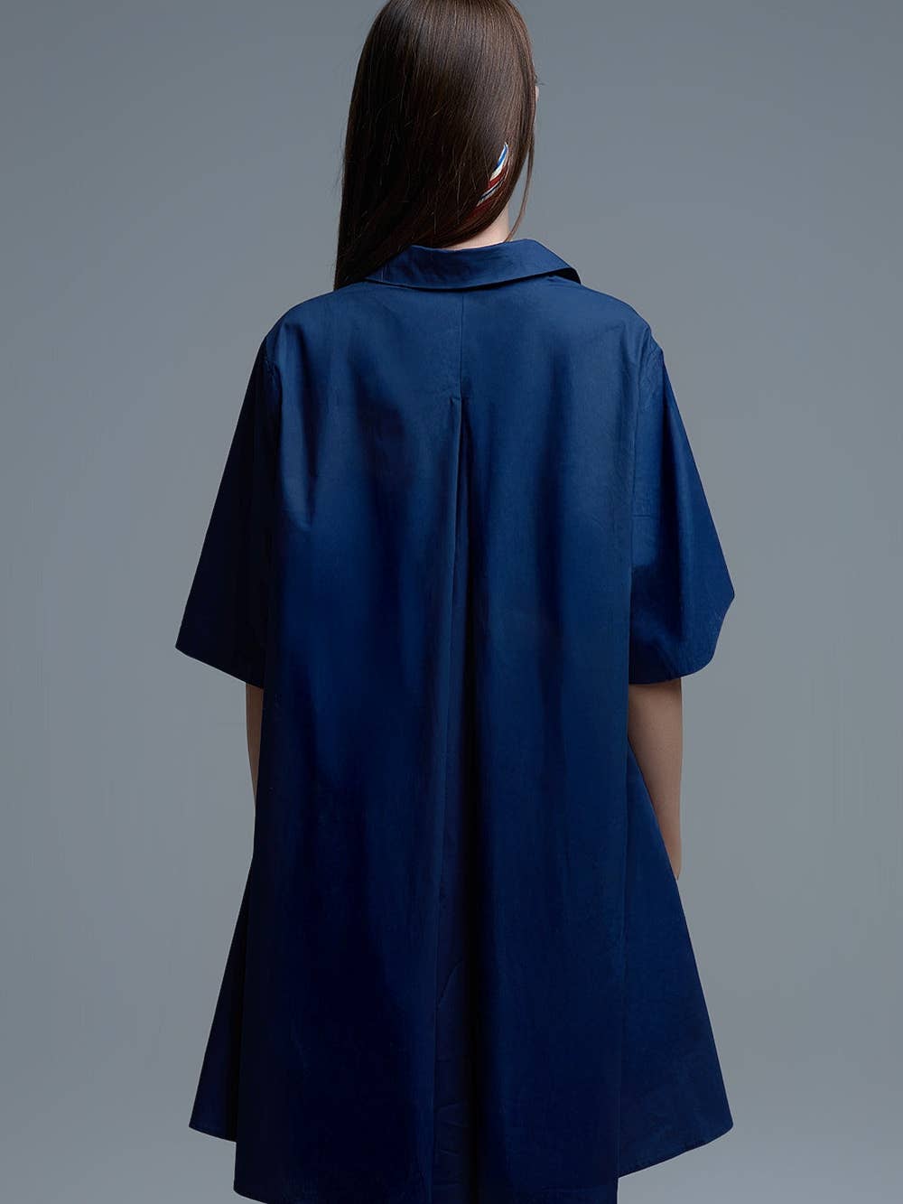 Robe chemise bleue