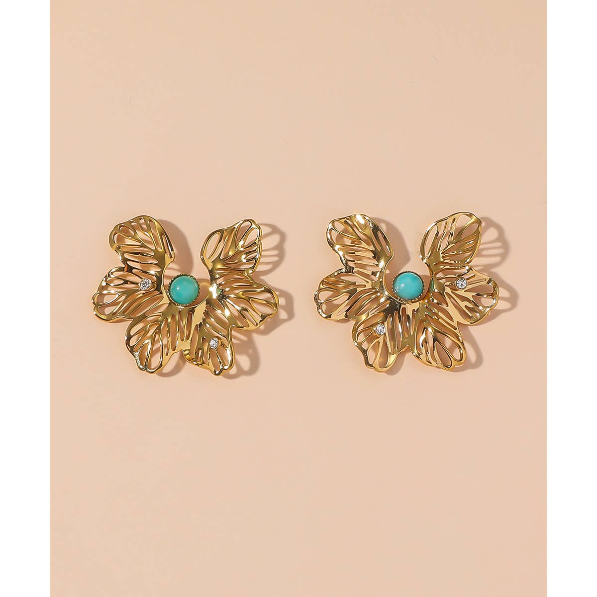 Bijoux oreilles Fleur Dorée