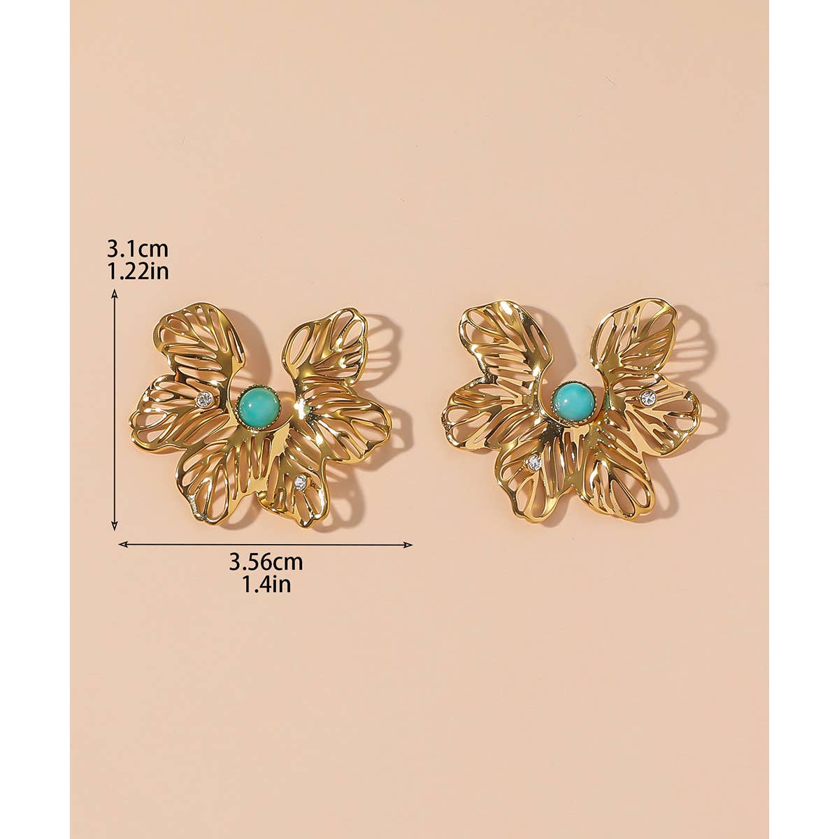 Bijoux oreilles Fleur Dorée