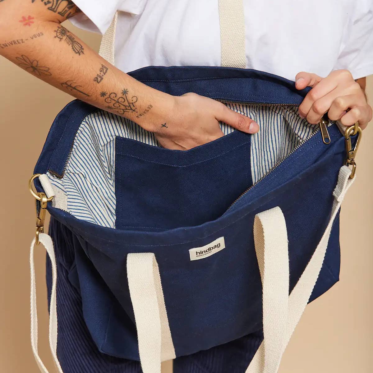 Sac cabas bleu marine