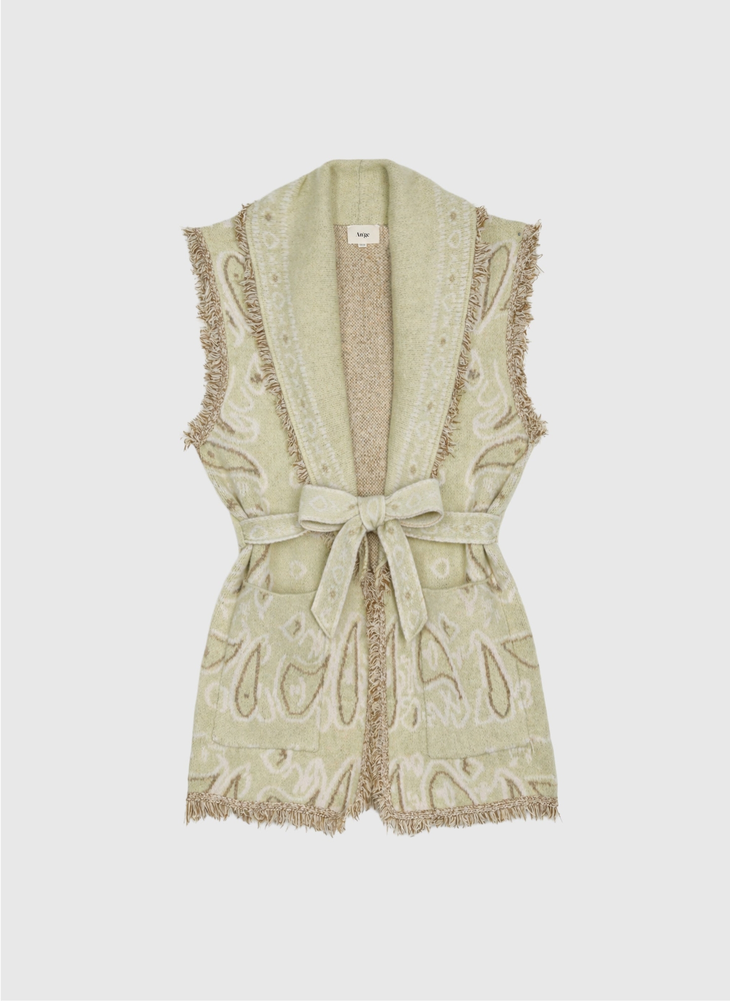 Gilet en laine à motifs