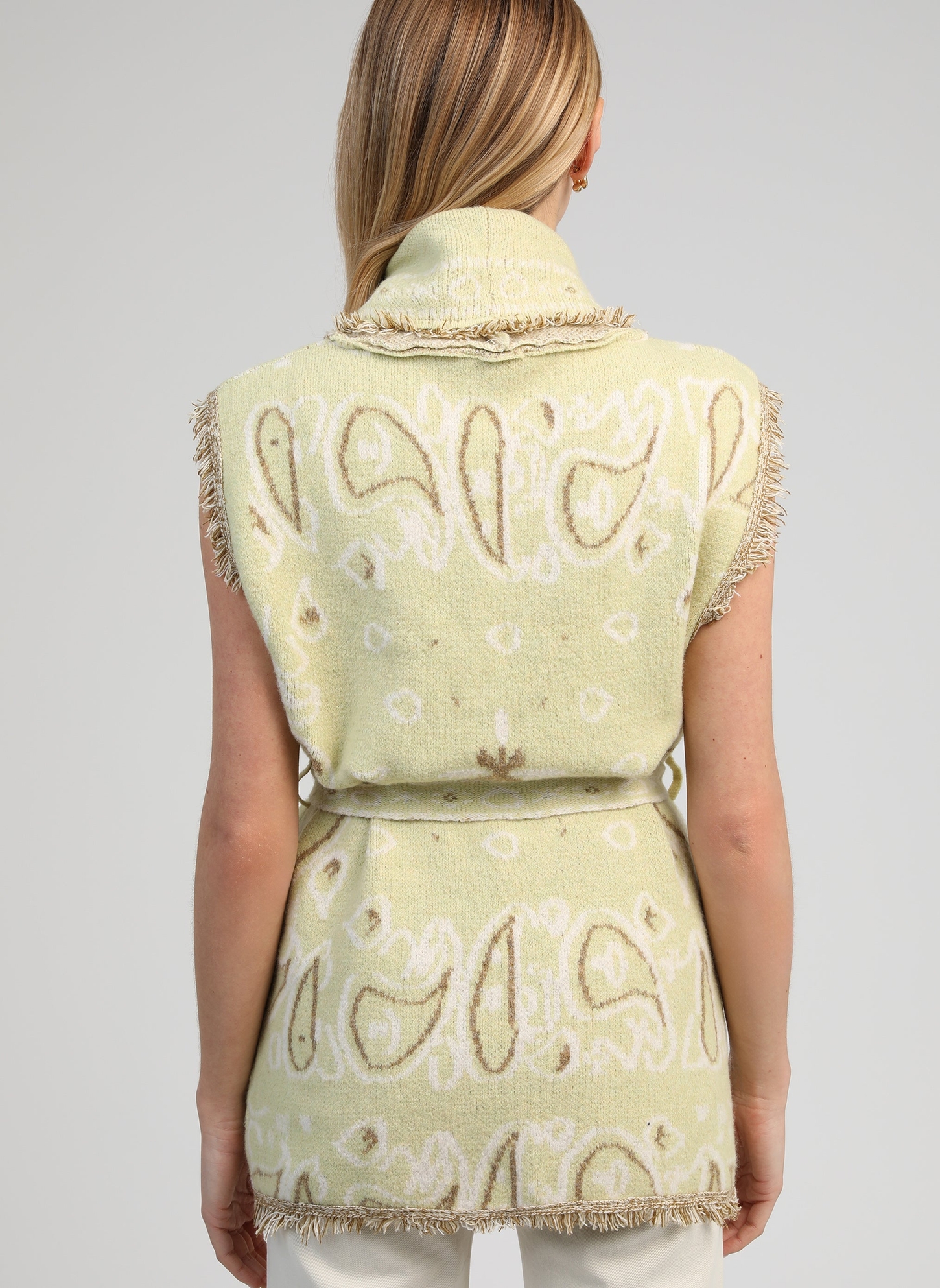 Gilet en laine à motifs