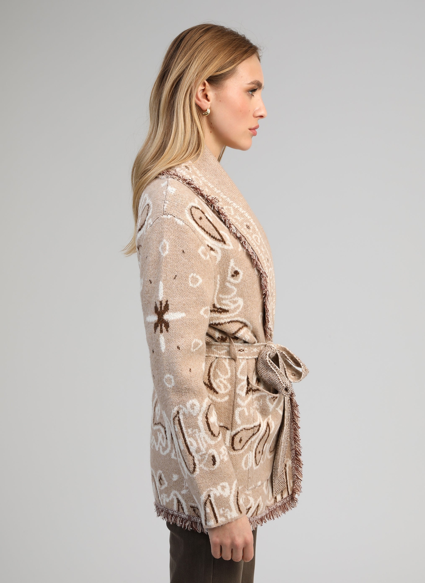 Cardigan à motifs ethniques