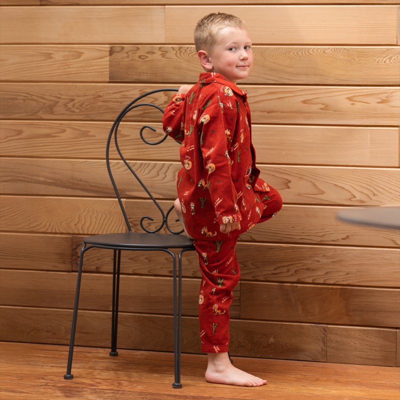 Le pyjama en flanelle enfant mixte le coup de bambou mixte