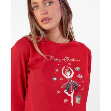 Le pyjama manches longues rouge