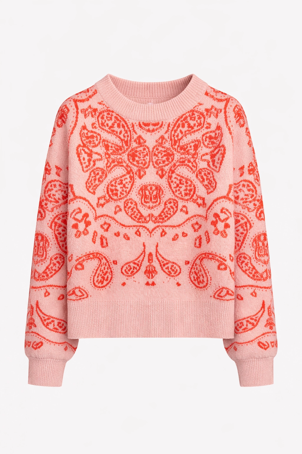 Pull en tricot à motif paisley