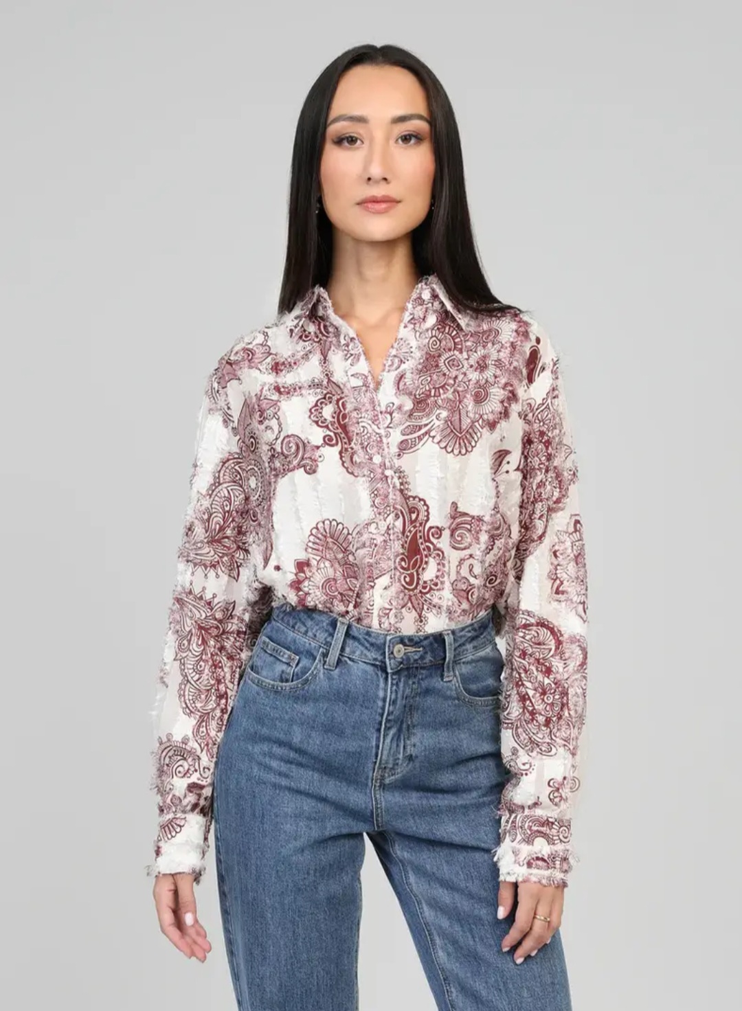 Chemise à motifs Paisley