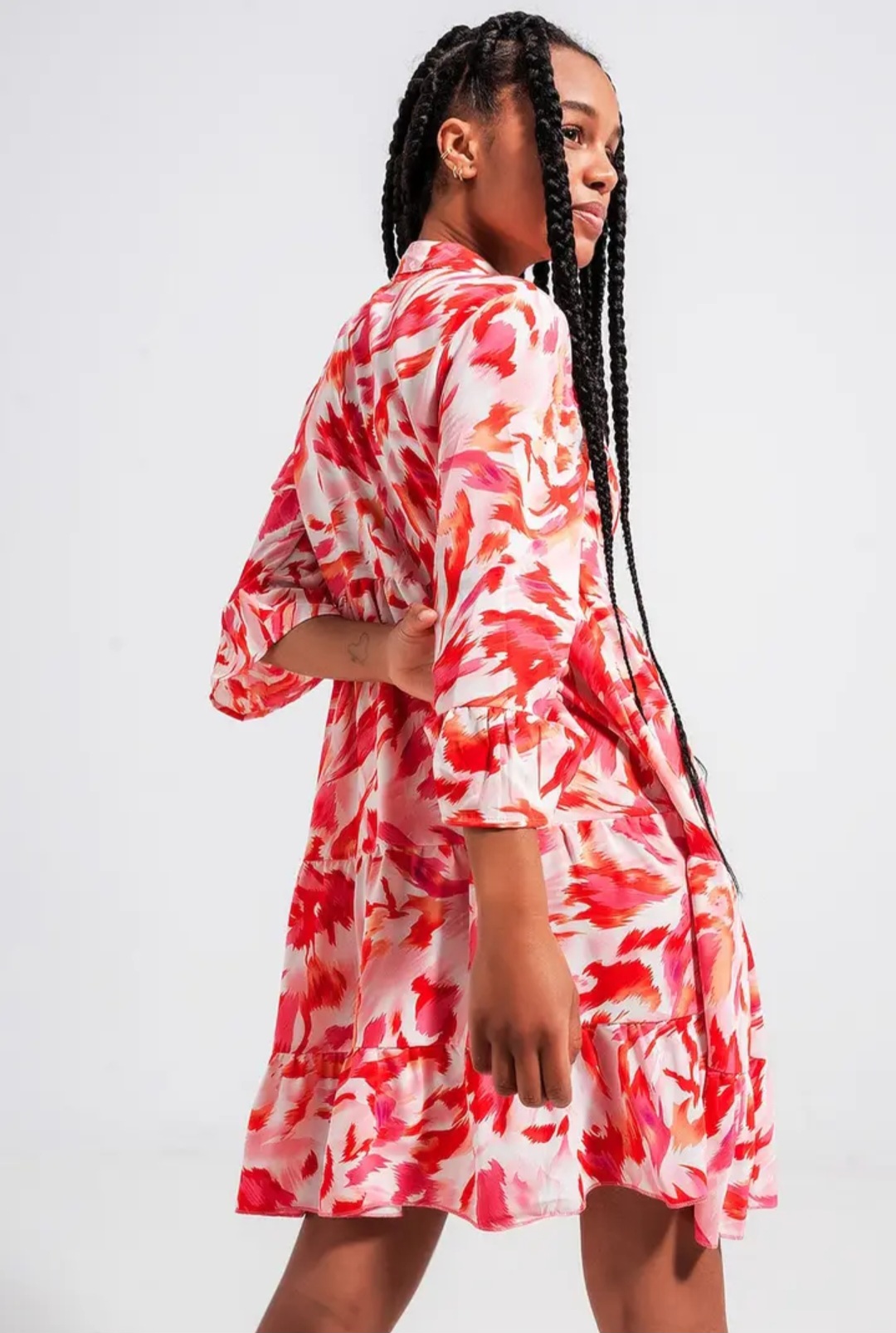 Robe plusieurs niveaux fuchsia 